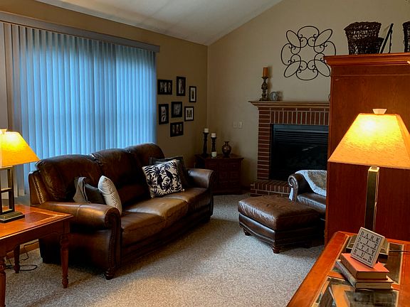 Vaulted living room.