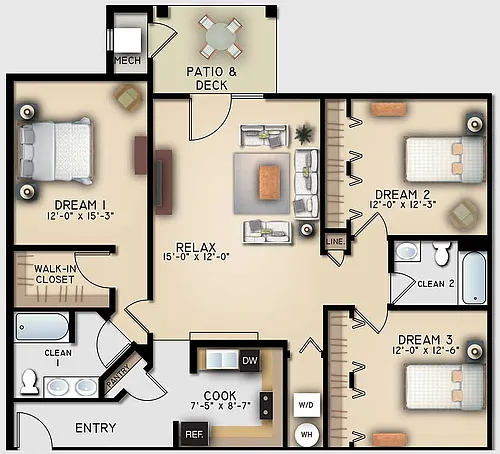 Floor plan 3BD