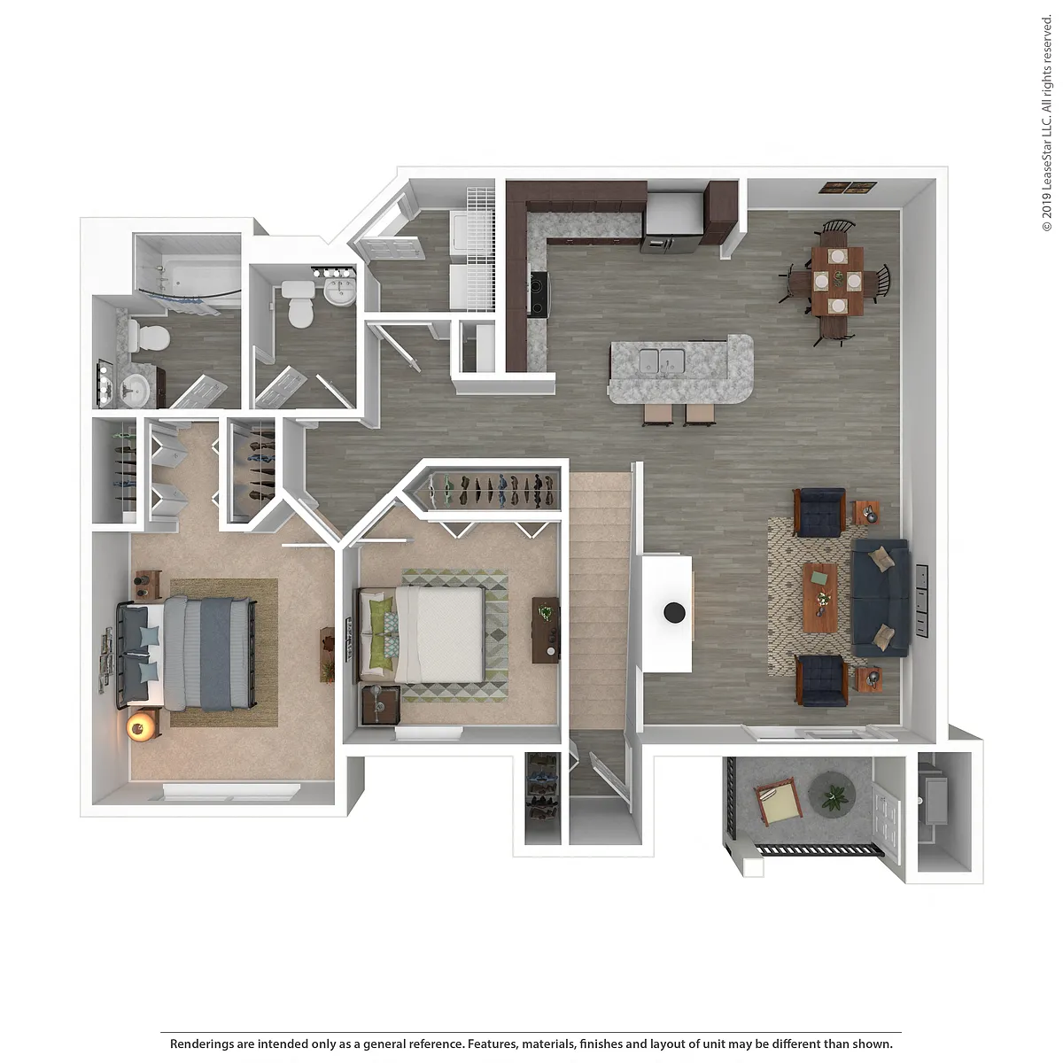 Floor plan B3 - Renovated