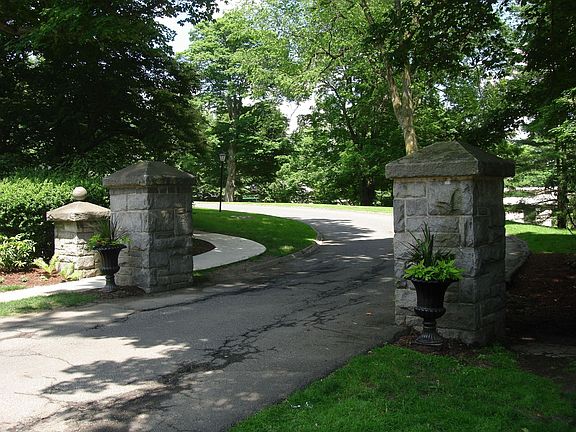 Beautiful Stone Pillar Entryway
