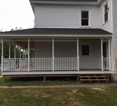 Side porch.  