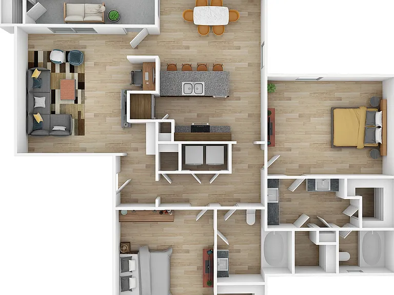 2 Bedroom | 2 Bath | 1258 SF 2 Bedroom | 2 Bath | 1258 SF