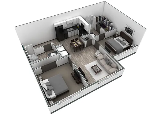 Floor plan 2-2 BR Horizon Overlook