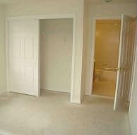 Bedroom features full bath