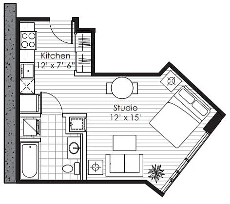 Floor plan Studio C