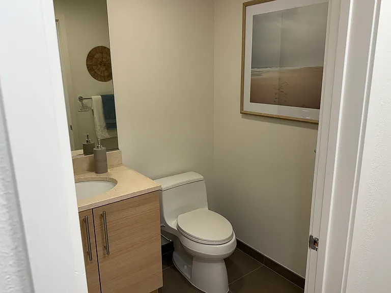 A convenient guest bathroom.