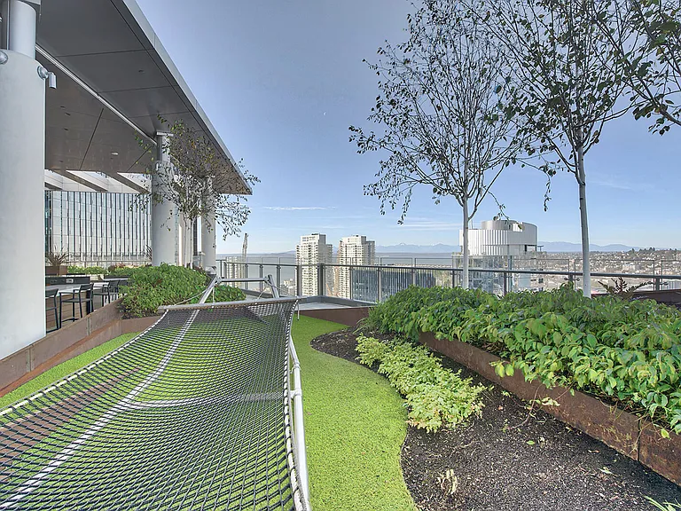 360-degree views from the rooftop, complete with a hammock