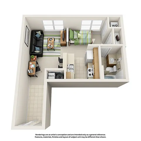Floor plan Deluxe Studio