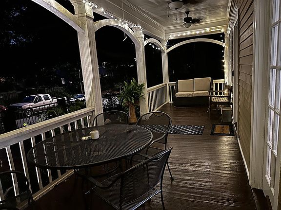 Porch at night
