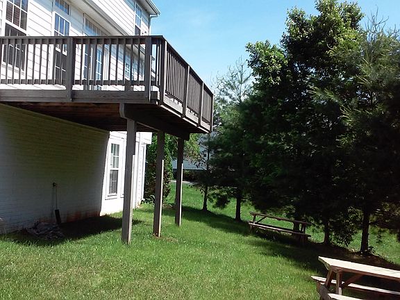 Back porch View with garden tables