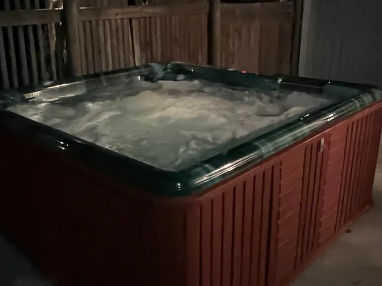 Large 6-person Hot Tub under the stars.
