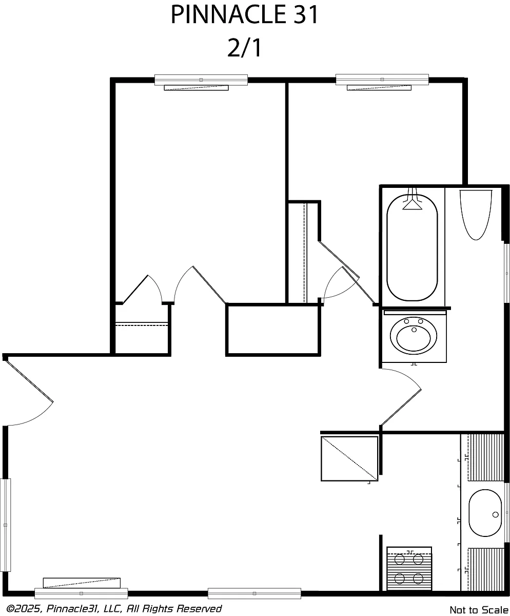 Floor plan 2 Bedroom 1 Bath