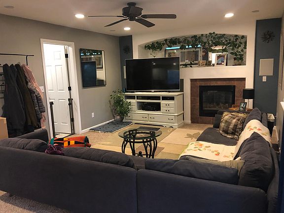 Family Room features 2nd fireplace and surround sound