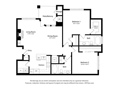 Floor plan The Pebble Beach