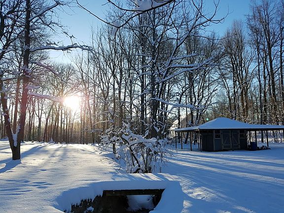 Creek Covered in Snow