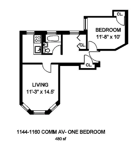 Floor plan 1 Bedroom