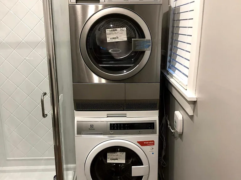 Washer/Dryer Stack in Bathroom