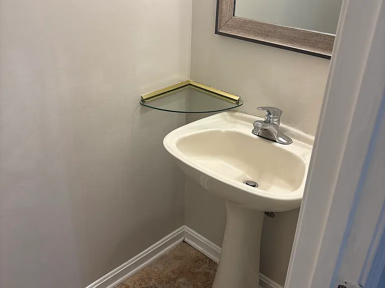 First floor half bath.