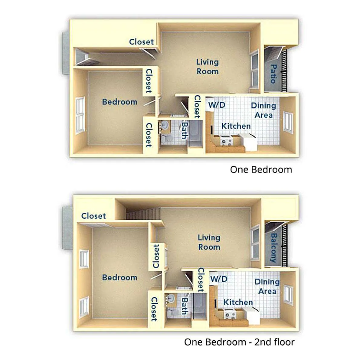 Floor plan One Bedroom One Bath