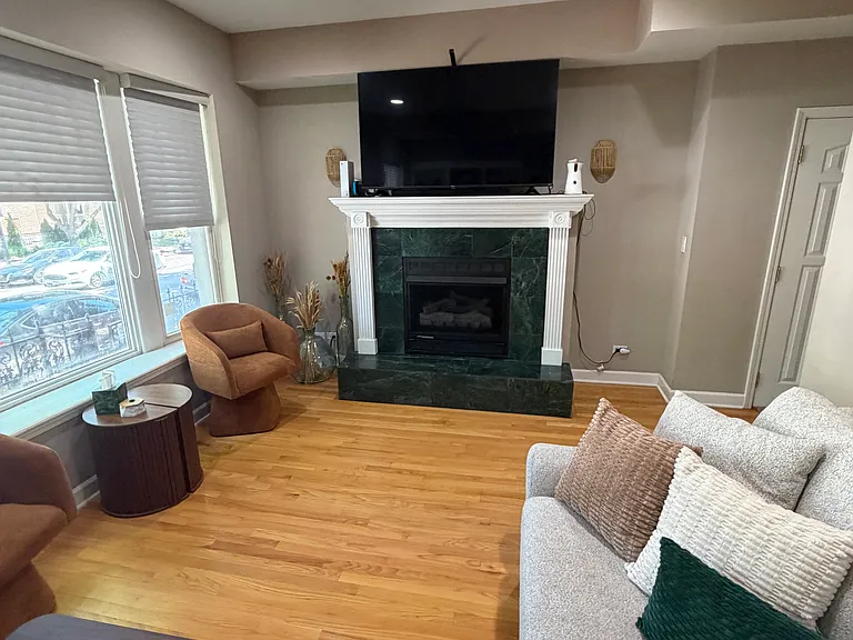 Marble fireplace