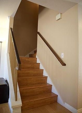 Laminate wood stairs 