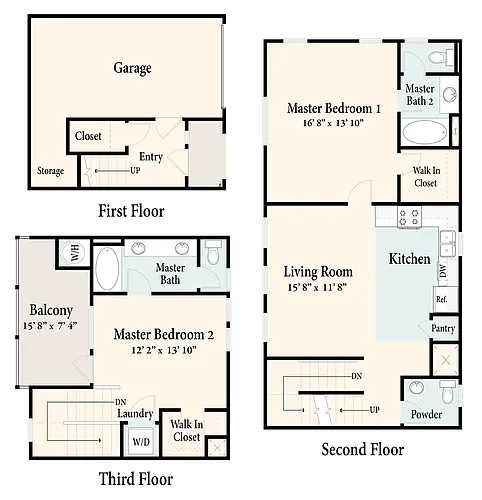 Floor plan The Townhomes Plan 2