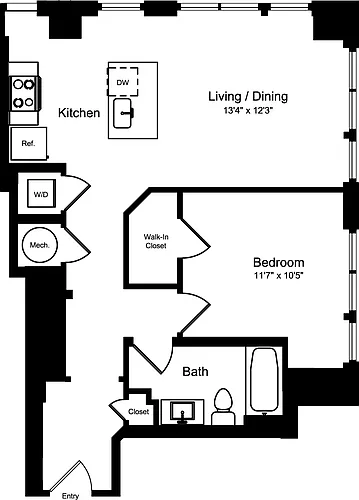 Floor plan 1E
