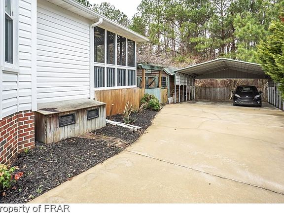 Long driveway  double carport
