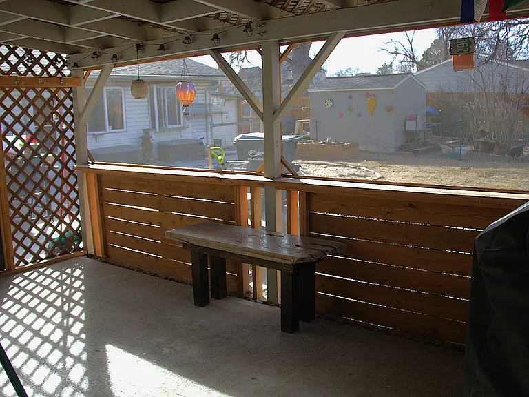 Covered screen porch
