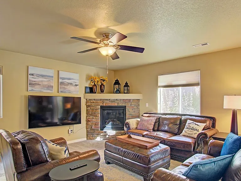 Comfortable living area perfect for relaxing after work or travel days.