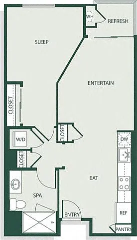 Floor plan 1B2B