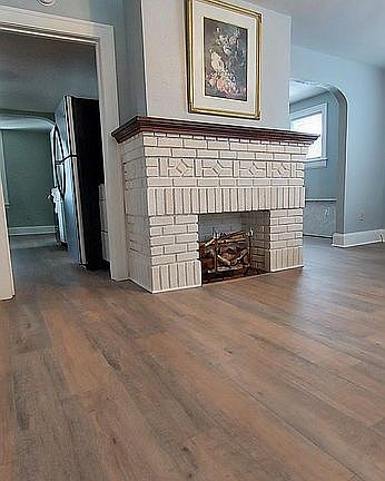 Living room fireplace