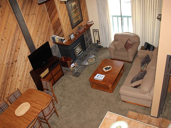 Looking down from loft