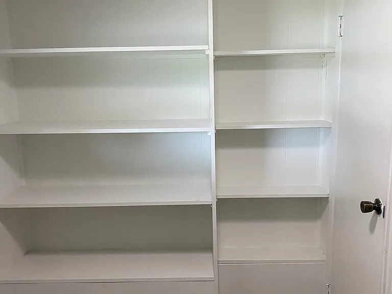 Shelving in walk-in closet