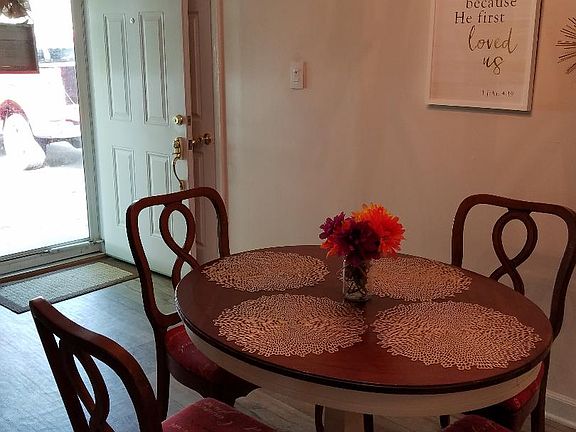 front entry & dining area