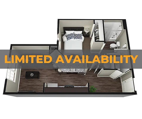 Floor plan 2BR/2BA - Bradford
