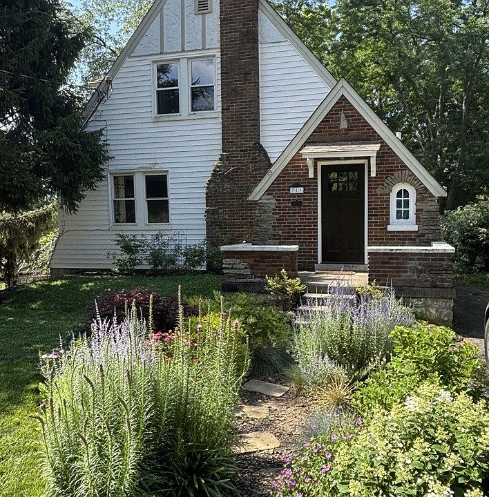 Front exterior, summer