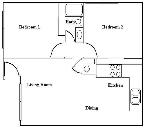 Floor plan Two Bedroom Standard
