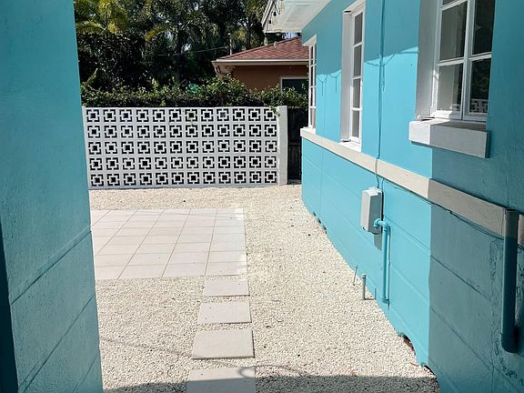 Private back patio