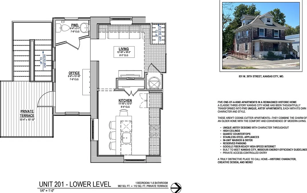 1 bed, 1.5 bath, 982 sqft, $1,300 — Photo 1