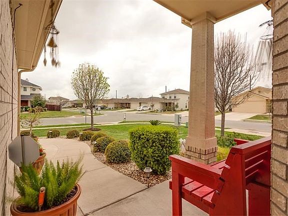 Home sits on a corner lot.