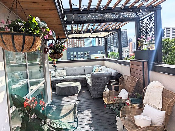 Rooftop deck towards the seating area