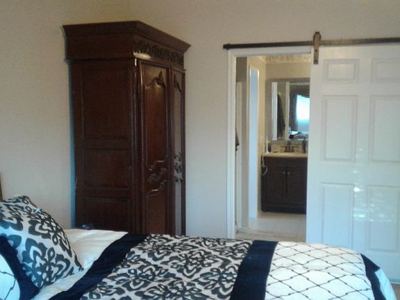 New barn door in master