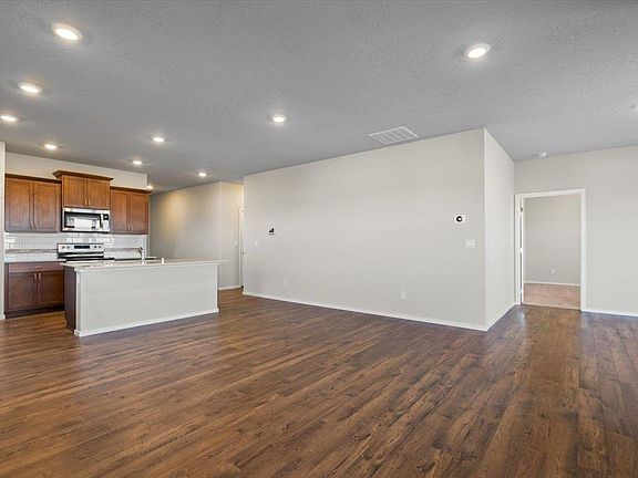 Kitchen & Living Room.