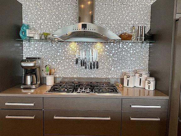 Gas stove (rare in condos)