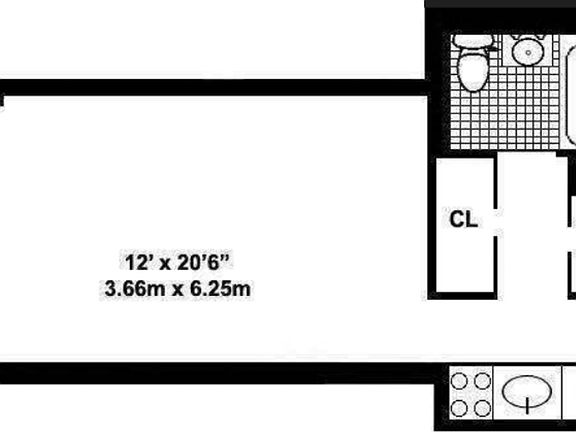 2nd image of 347 W 57th St APT 19BB