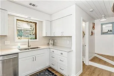Kitchen with half bath
