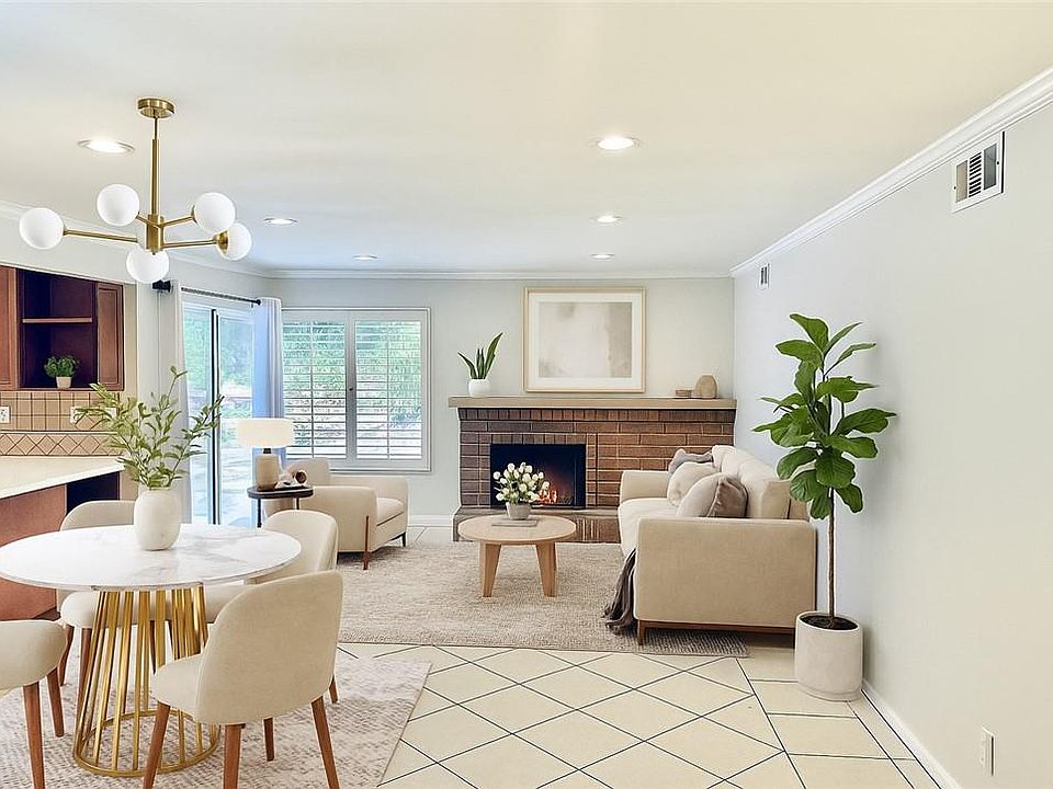Virtual Staging Family Room next to Kitchen