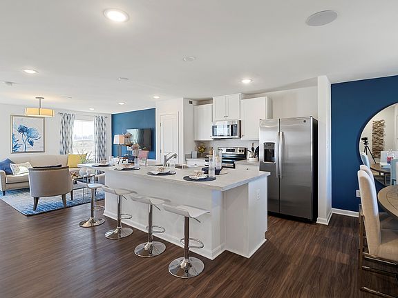 Large island in kitchen
