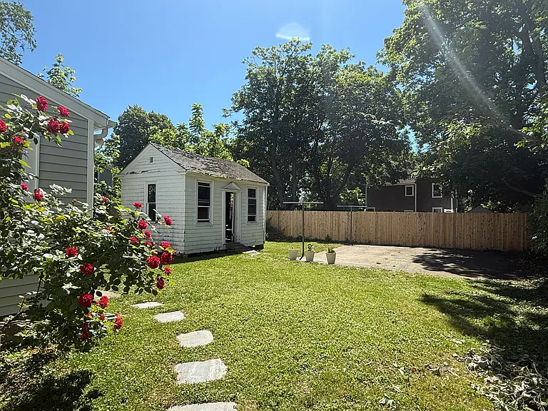 Backyard with shed